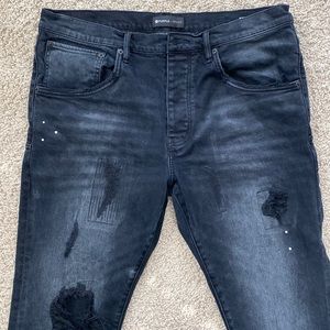 Black Distressed Purple Brand jeans size 36